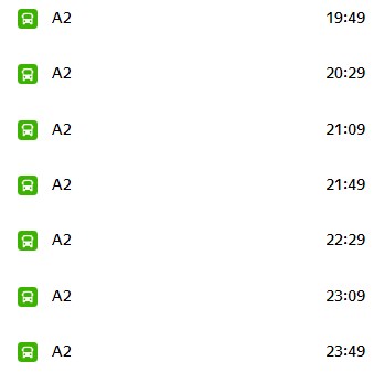 Abu Dhabi Airport Bus A2 Timetable 3