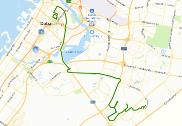 X25 Bus Route