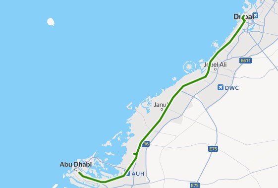 E100 Bus Timings – From Abu Dhabi Bus Station to Al Ghubaiba 2 E100 Bus Route