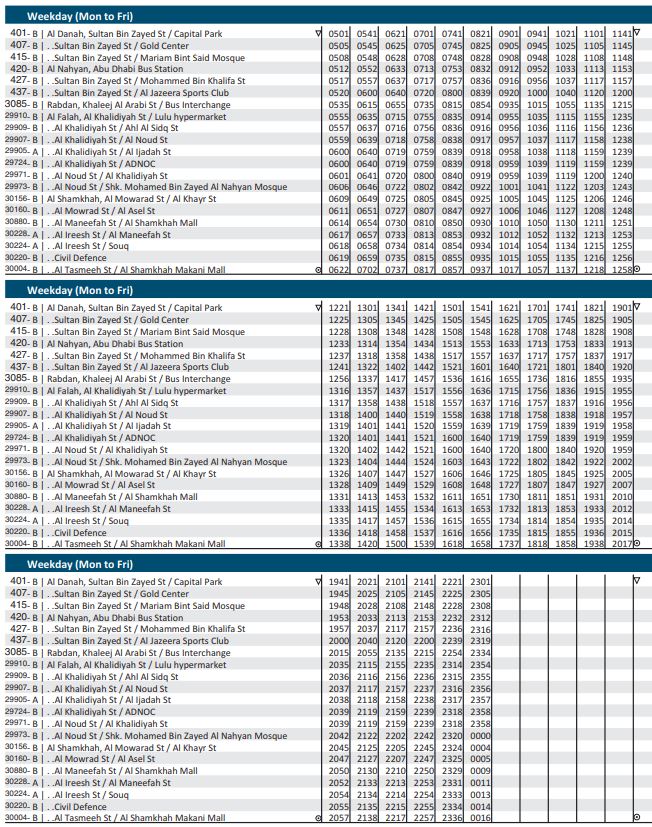 Bus 300 Weekday From Al Danah