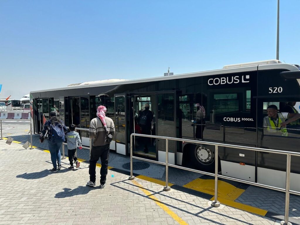 Airport Terminal 2 Departure Bus Stop in Dubai