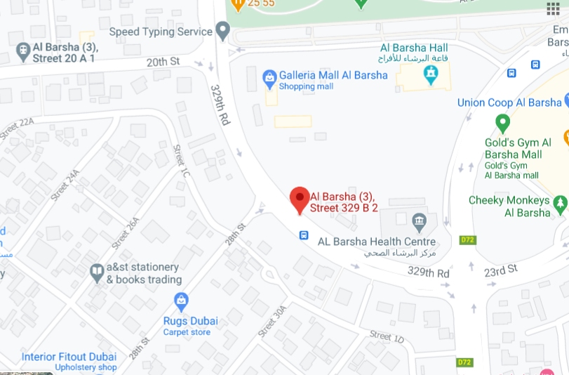 Al Barsha 3 Street 329 B 2 Bus Stop in Dubai Maps