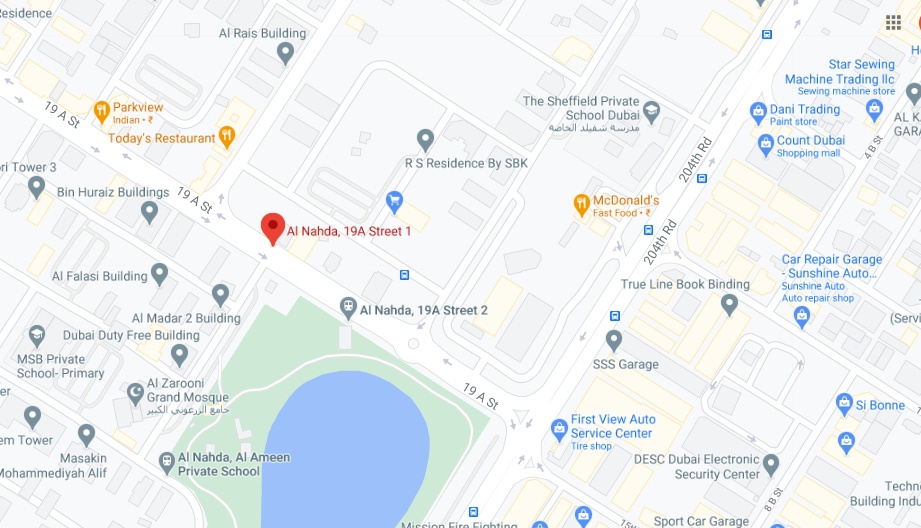 Al Nahda 19A Street 1 Bus Stop in Dubai Maps