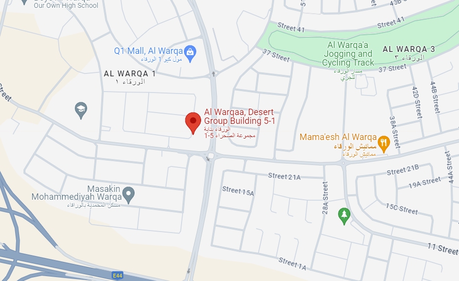 Al Warqaa Desert Group Building 5 Bus Stop in Dubai Maps