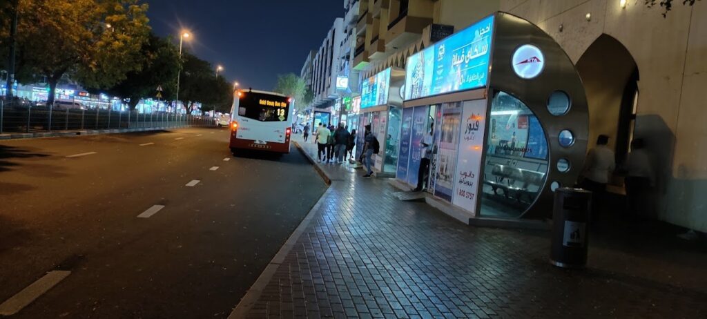 Burj Nahar Intersection Bus Stop in Dubai