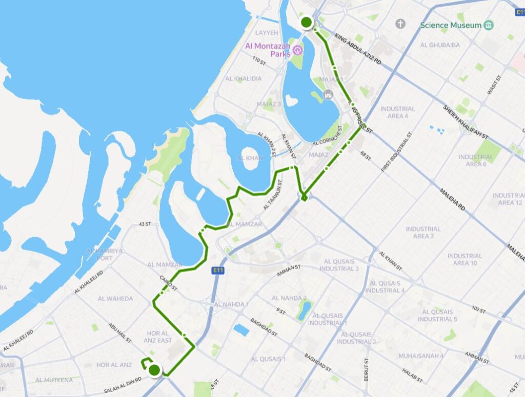 Bus E307A Routes