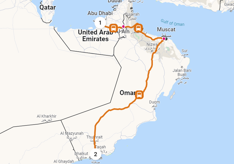 Abu Dhabi to Salalah