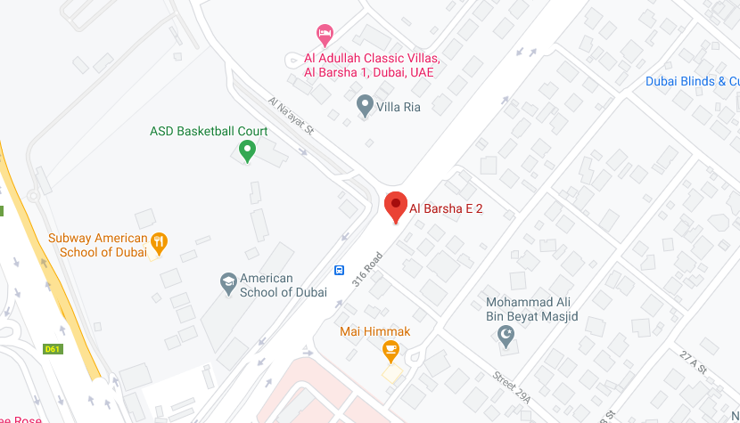 Al Barsha E 2 Bus Stop in Dubai Maps