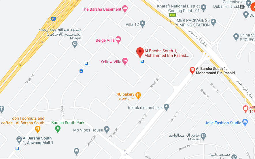 Al Barsha South 1 Mohammed Bin Rashid Housing B 1 Bus Stop in Dubai Maps