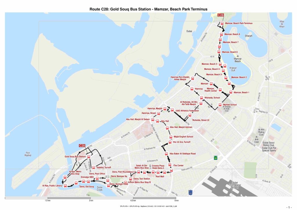 RTA Urban CBD Bus C28 Routes