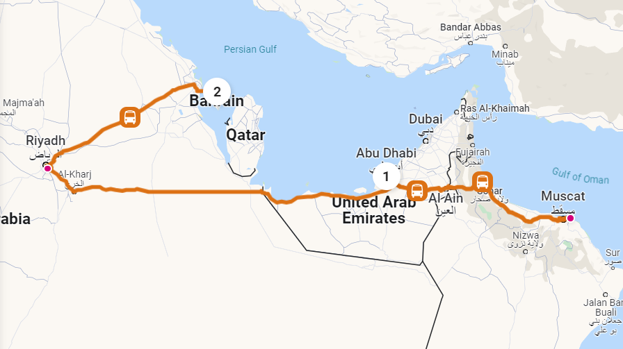 abu dhabi to bahrain