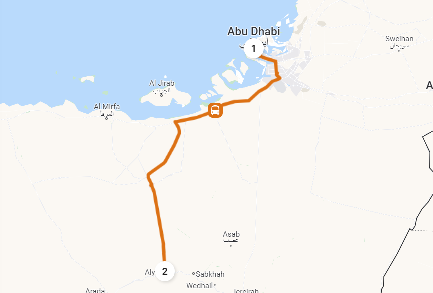 Abu Dhabi to Liwa Bus Timings Breakdown 1 abu dhabi to liwa route