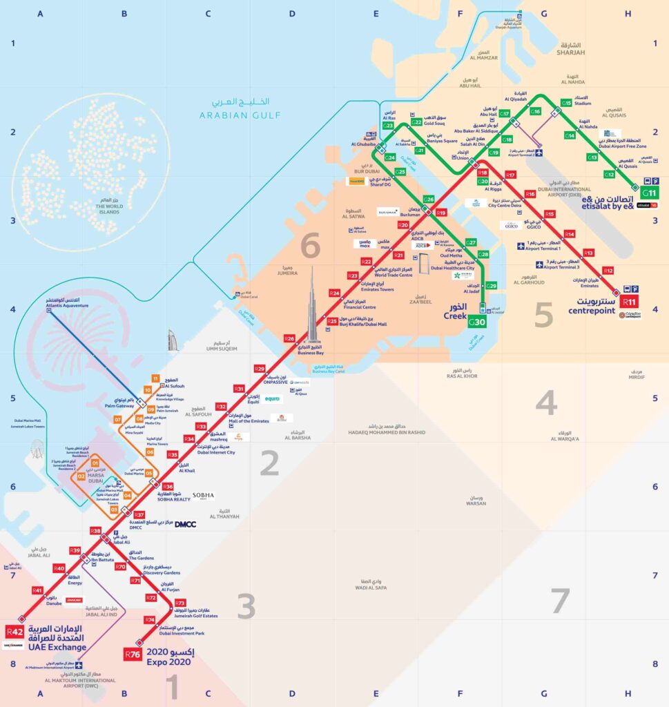 Green Line Metro Station Dubai 2 Metro Line Maps