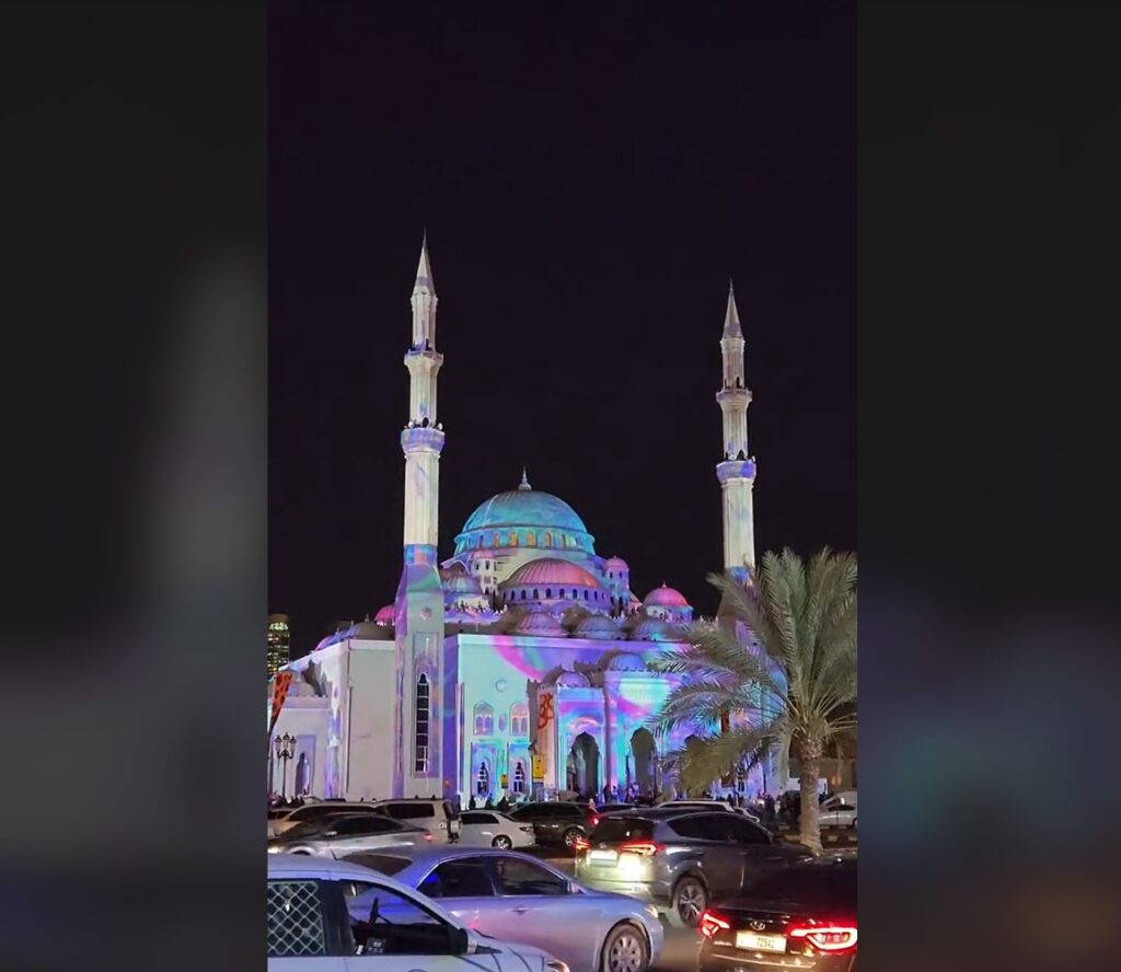 Al Noor Mosque On Sharjah Light Festival