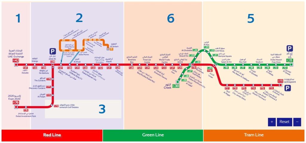 Dubai Metro Map