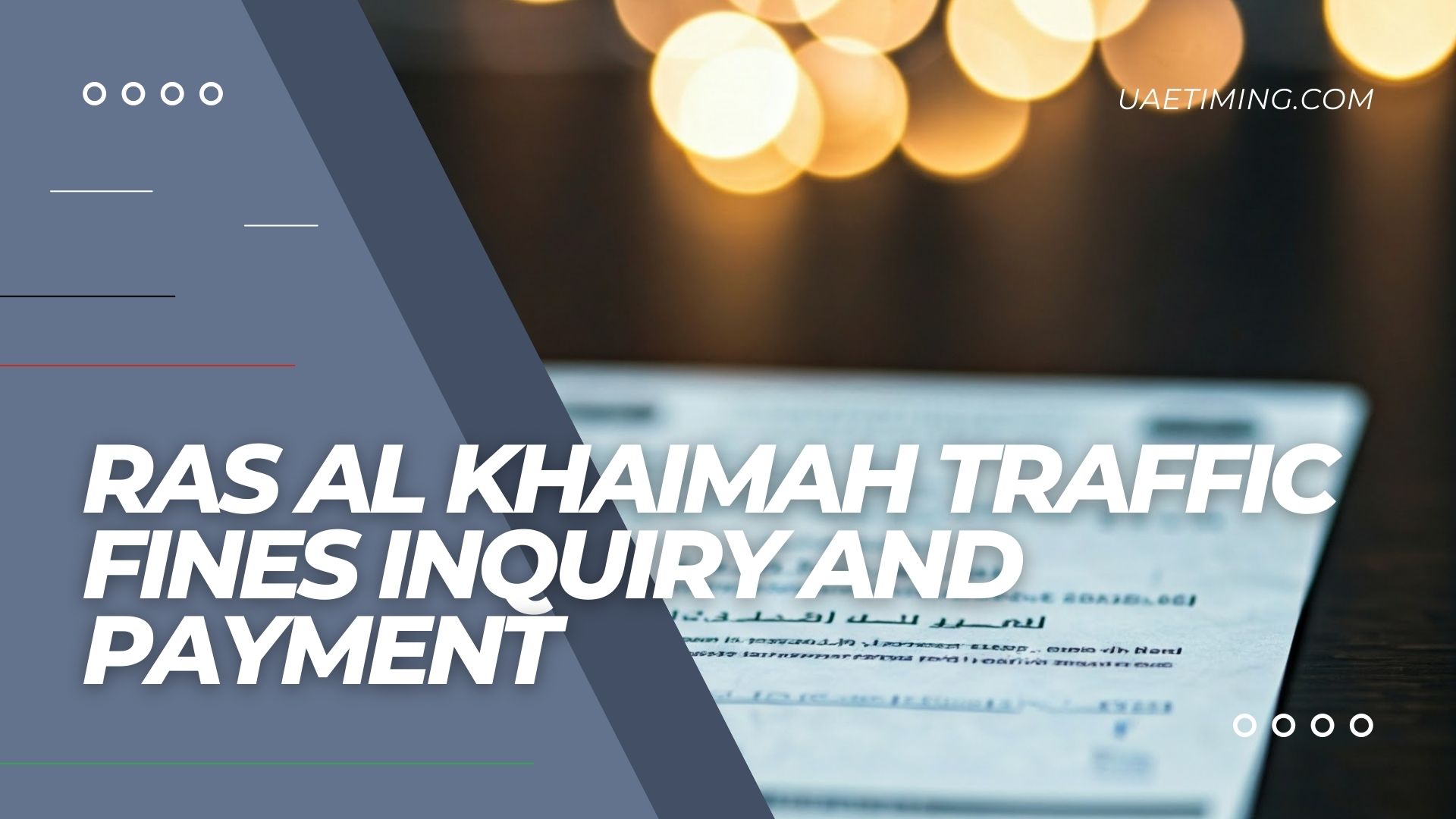 Ras Al Khaimah Traffic Fines Inquiry And Payment Cover