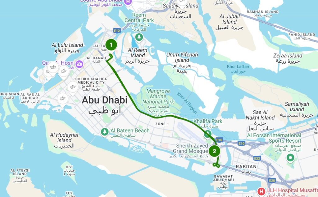 Sheikh Zayed Grand Mosque Shuttle (green Route)