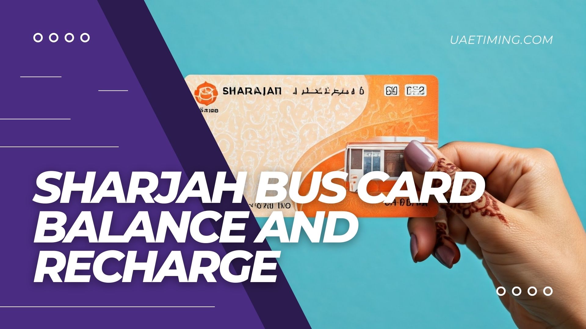 Sharjah Bus Card Balance And Recharge Cover