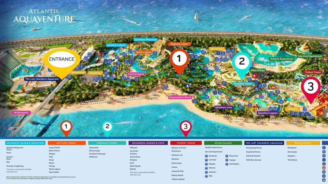 Aquaventure Waterpark Guide Maps