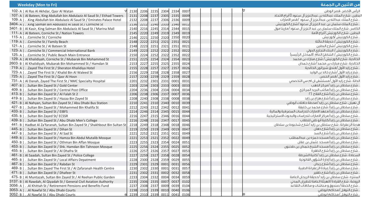 Bus 34 Weekday Timetable 4