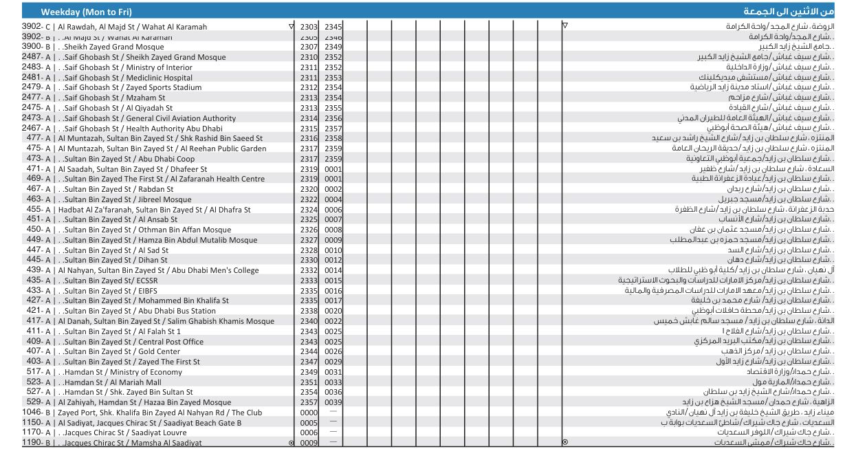 Bus 94 Weekday Timetable 5