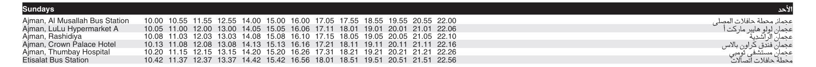 Bus E411 Timetable 2