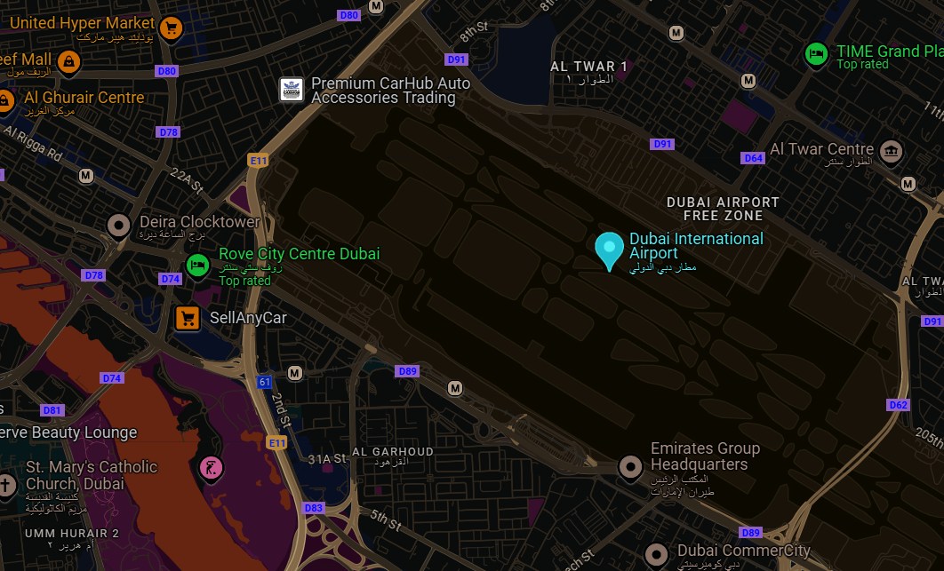 Dubai International Airport Maps