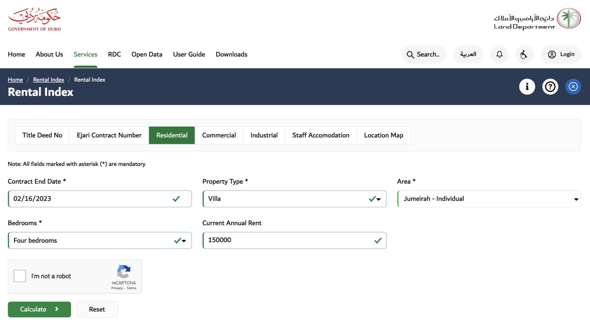 Rera Calculator Residential