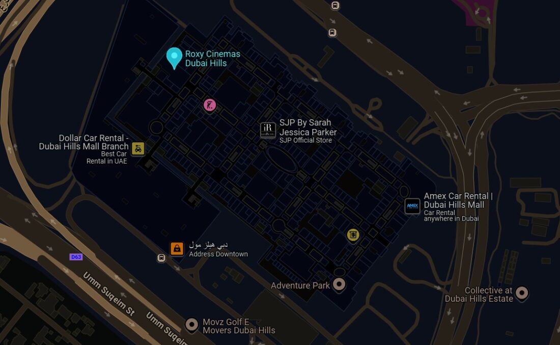 Roxy Xtreme At Dubai Hills Mall Maps