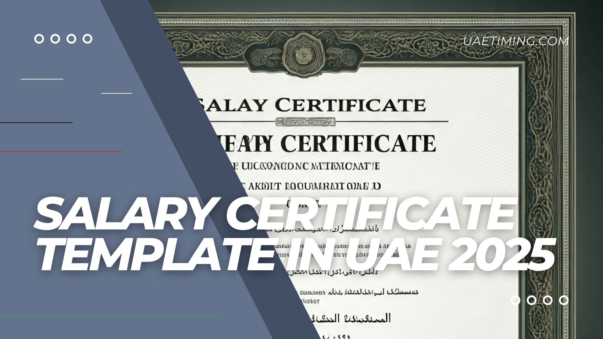 Cover Salary Certificate Template In Uae 2025