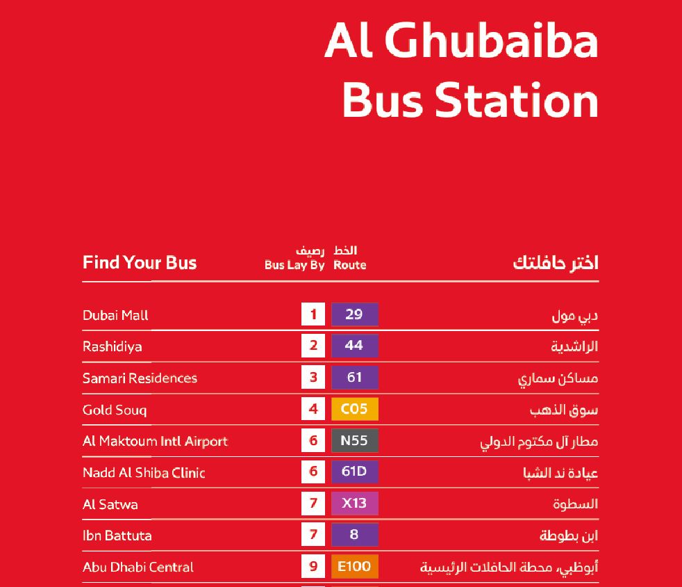 Al Ghubaiba Bus Stn Bus Route 1