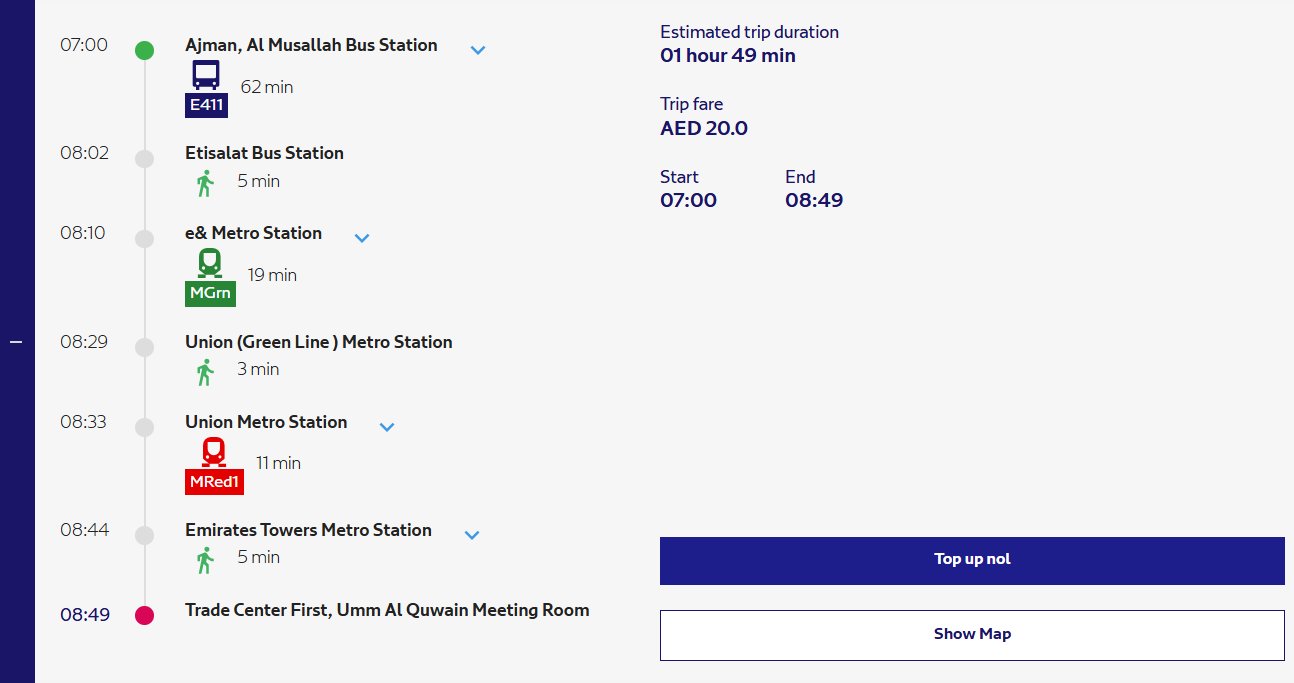 Fastest And Cheapest Route Available For Ajman To Umm Al Quwain