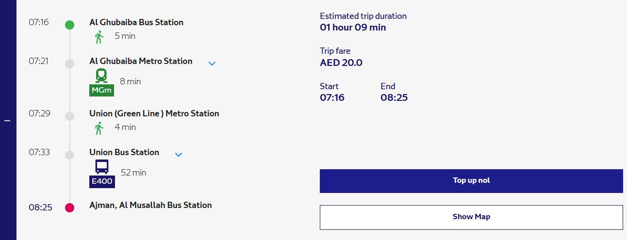 Fastest And Cheapest Route Available For Dubai Ajman