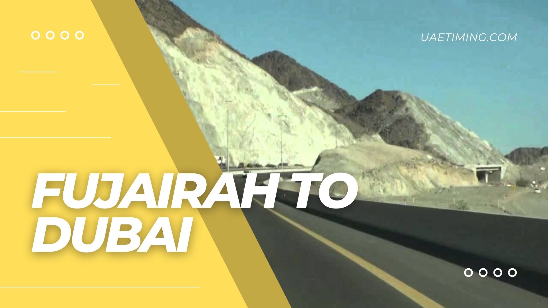 Fujairah To Dubai Cover