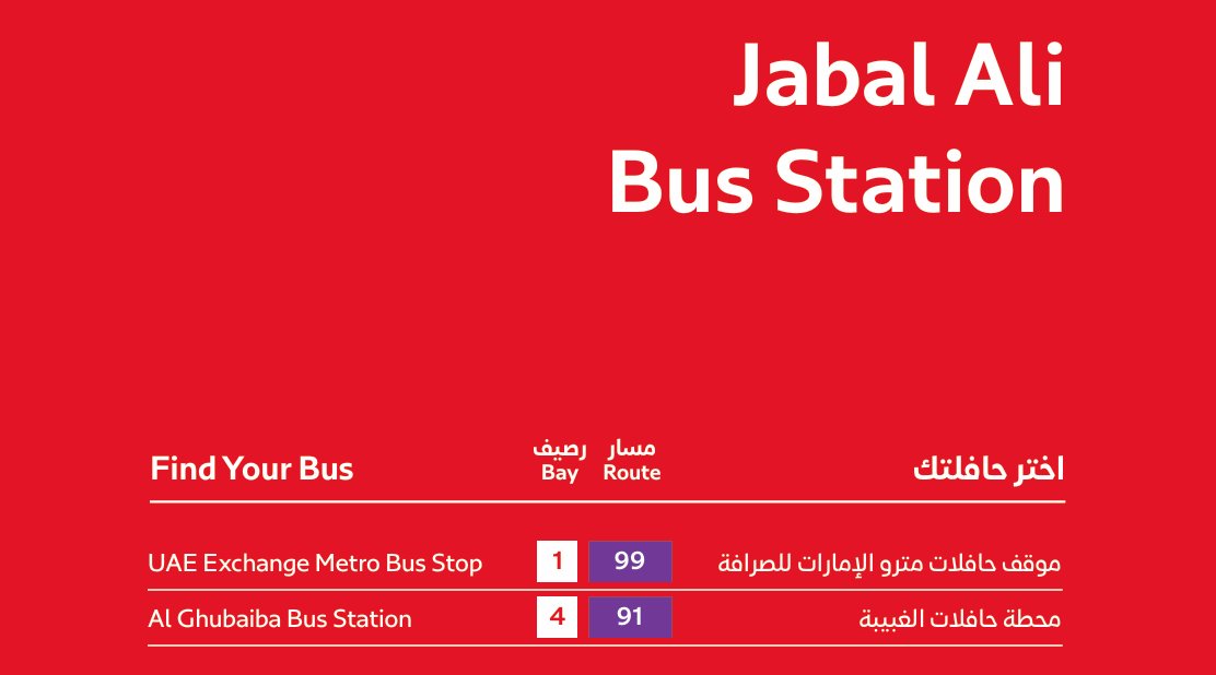 Jebel Ali Bus Routes