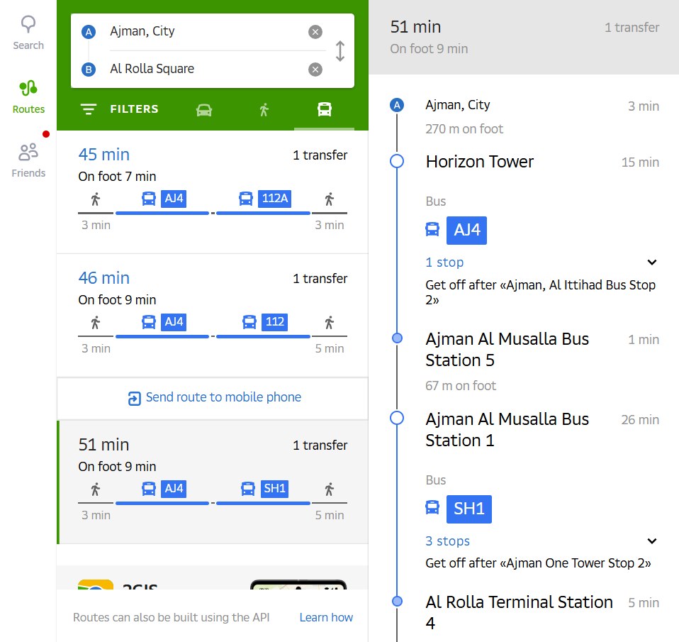 Ajman To Sharjah Route Options 3