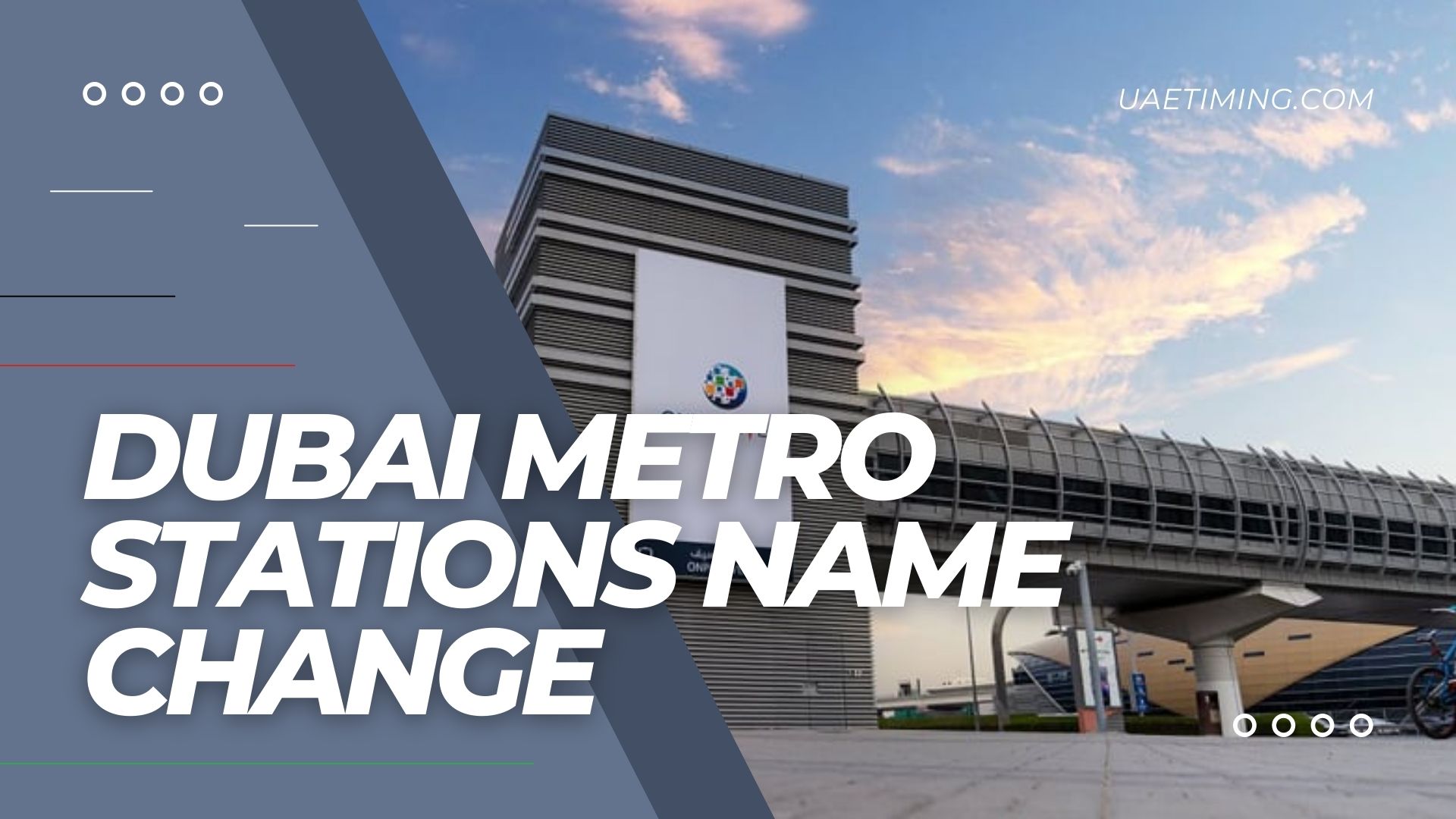 Cover Dubai Metro Stations Name Change