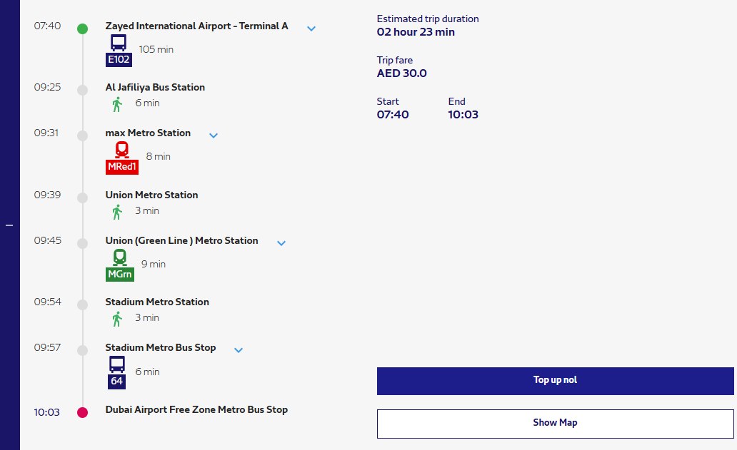 Fastest And Cheapest Route Available For Abu Dhabi Airport To Dubai Airport