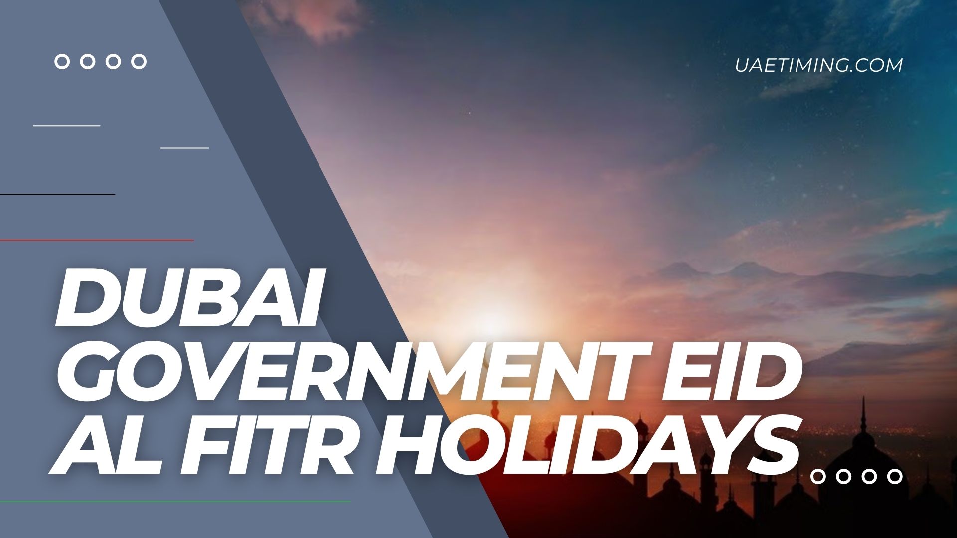 Cover Dubai Government Eid Al Fitr Holidays