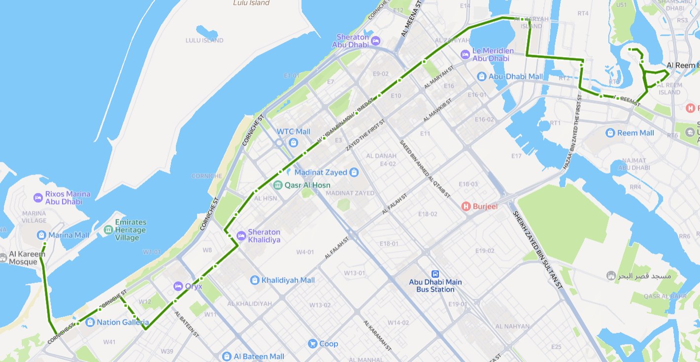 Abu Dhabi 65 Bus Timings from Marina Mall to Al Reem City of Lights 8 Ad Bus 65 Route