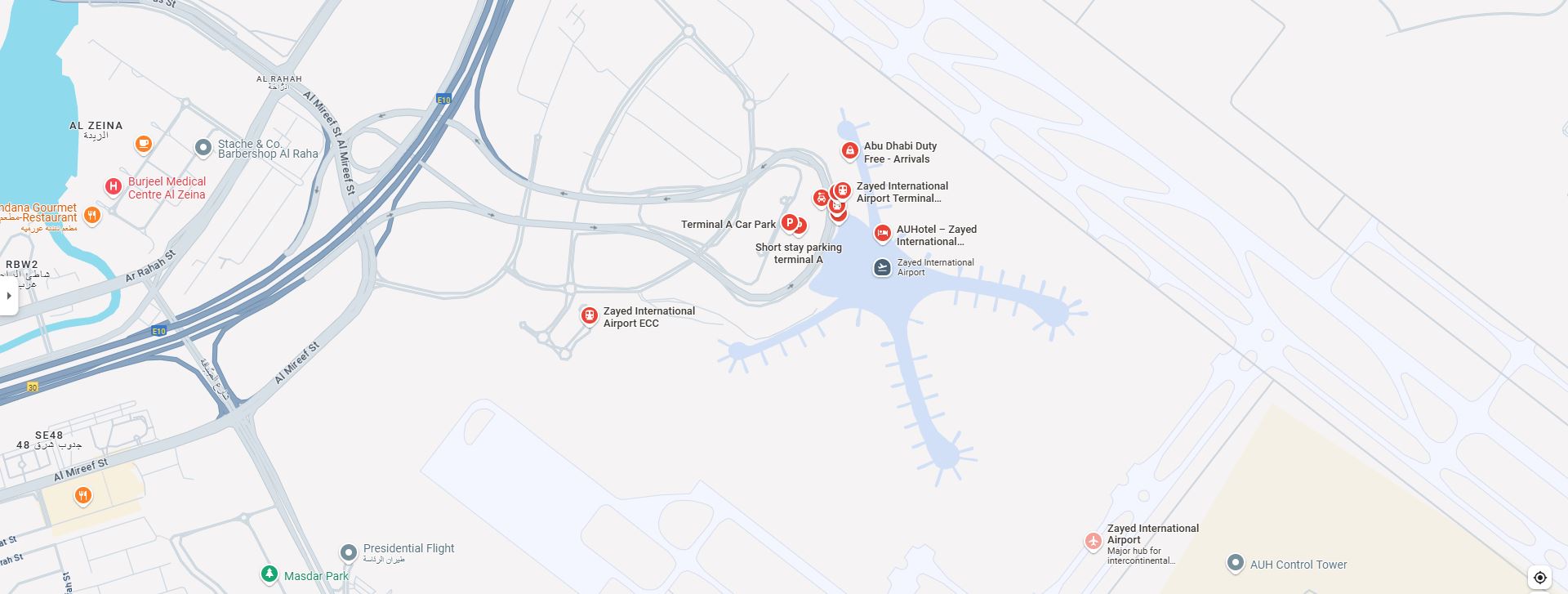 Abu Dhabi Airport Terminal Maps 1 Auh Airport Map