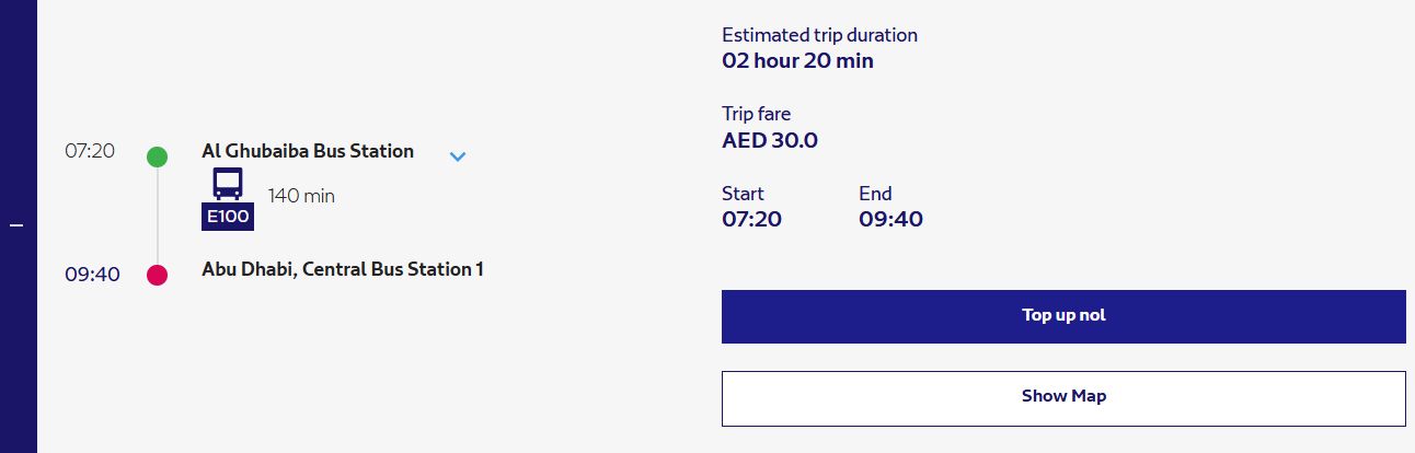 How to Reach Abu Dhabi from Dubai by Bus (Fare and Timings) 2 Fastest And Cheapest Route Available For E100 Bus